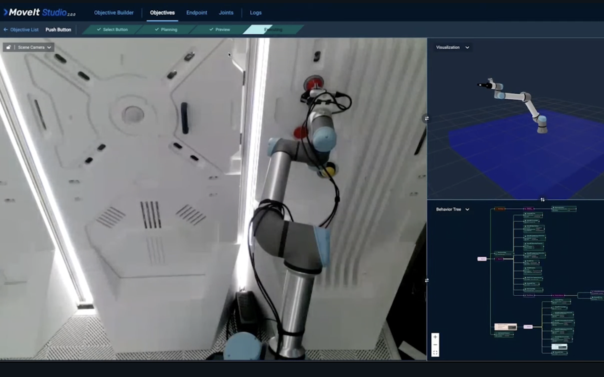 Picking an Object, Pushing a Button, Opening a Door in Space Station Mockup